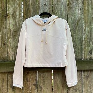 Adidas light pink cropped sweatshirt